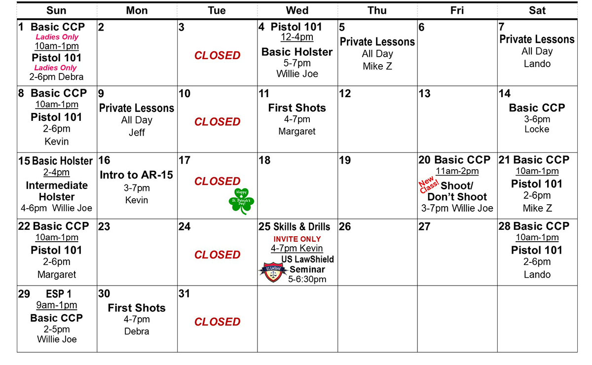 March-26-Training-Calendar-Update